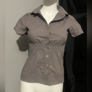 Grey buttoned up dress shirt